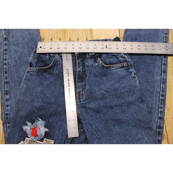 Vintage Canadian Club boy jeans patchwork skating - Picture 6 of 10